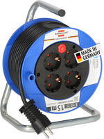 Brennenstuhl Garant Kompakt Kabeltrommel/Kabelrolle Mit 4 Steckdosen (15M Kabel