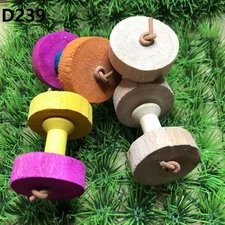 Wooden Leather Chain Parrot Bite Toys Parakeets Cockatiels Toys Parrot Toy 4pcs