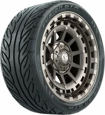 Set of 4 GTW 14" Barricade Satin Bronze Wheels on 205/40-R14 Fusion Street Tires