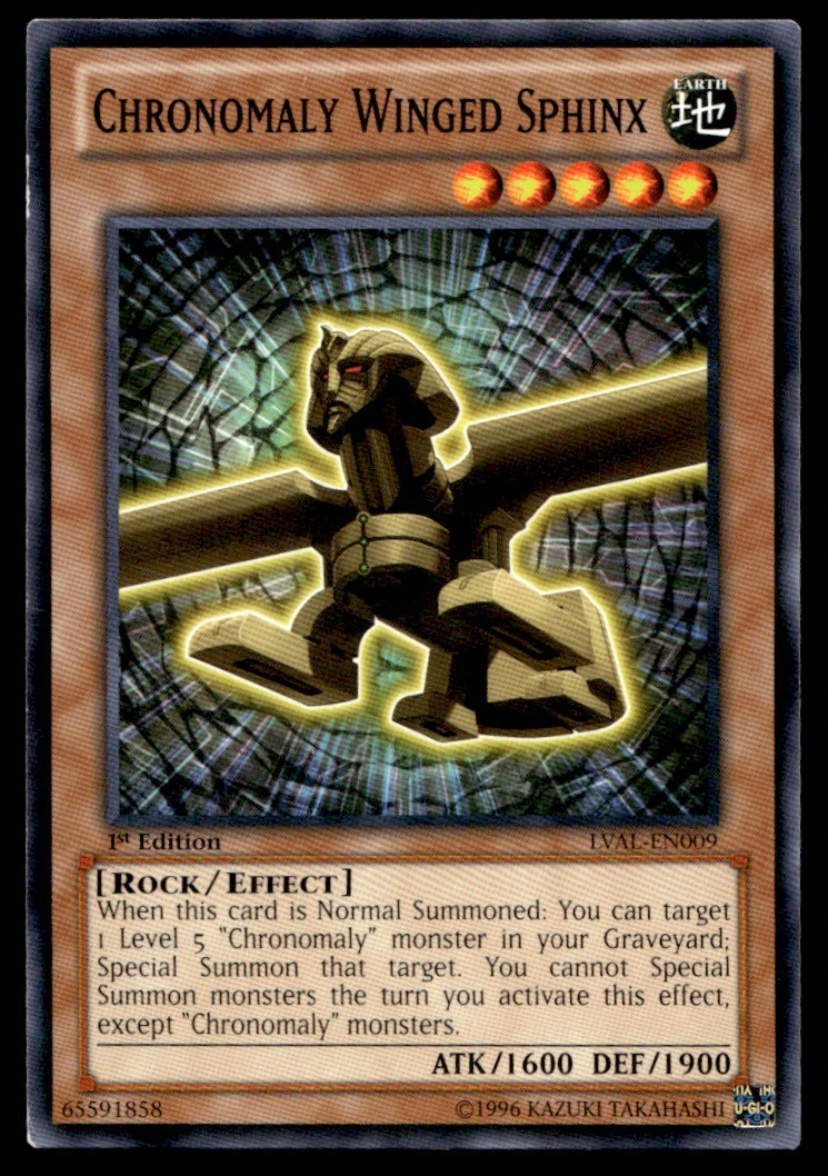 Chronomaly Winged Sphinx Legacy of the Valiant LVAL-EN009 MP YuGiOh TCG | Buy 3 