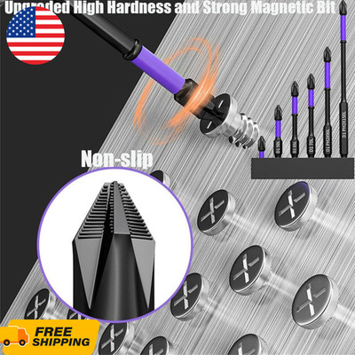 Magnetic Non-Slip Shockproof Screwdriver Bits Phillips Hex Shank for Power Tools