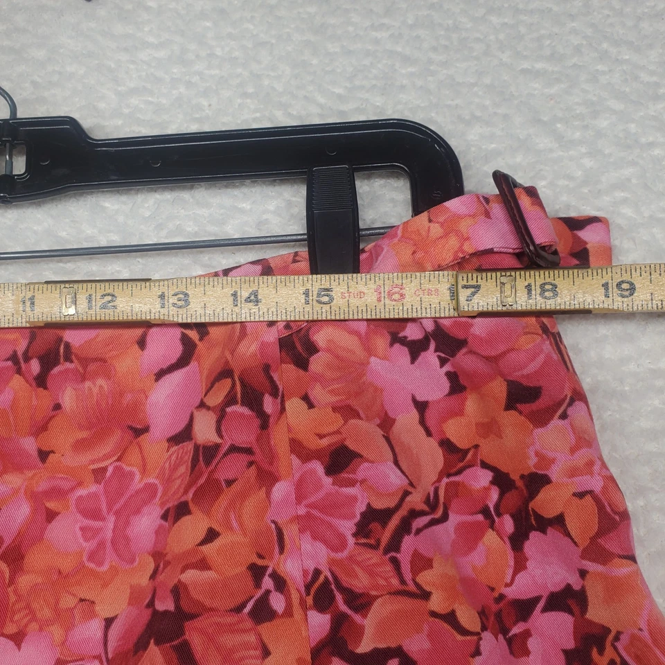 Falda midi Talbots para mujer talla 18 rosa floral línea A flores cottagecore Foto 4 de 4