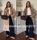 ZARA NEW WOMAN REVERSIBLE PLAID TRENCH COAT ZW BEIGE BROWN XS-XL 3811/045/083