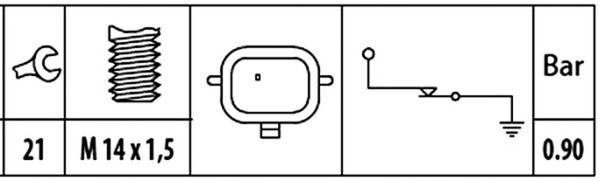 Hella ÖLdruckschalter 6ZL 003 259-901 12V M14X1,5-image