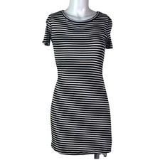 BRANDY MELVILLE BLACK & WHITE STRIPE STRETCH DRESS