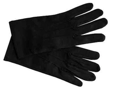 Gloves Mens Black Thin Nylon Dress Tux Stretch 1 size fits most Virus Washable