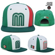 Mexico Hat HL M 3D Embroidery Snapback Hat Flag Side Mexican Print Under Cap NEW