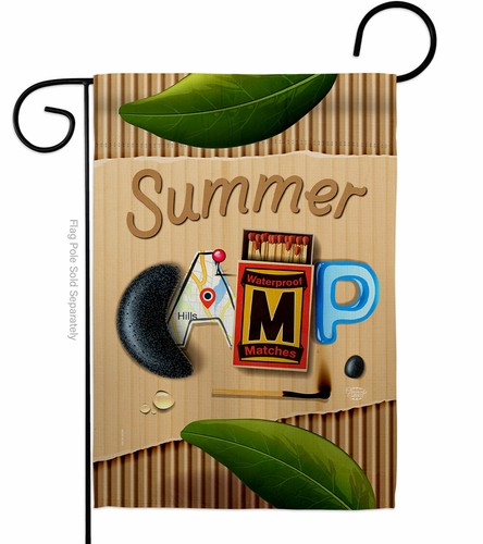 Ready For Camp Garden Flag Camping Camping Decorative Gift Yard House Banner - Picture 2 of 19