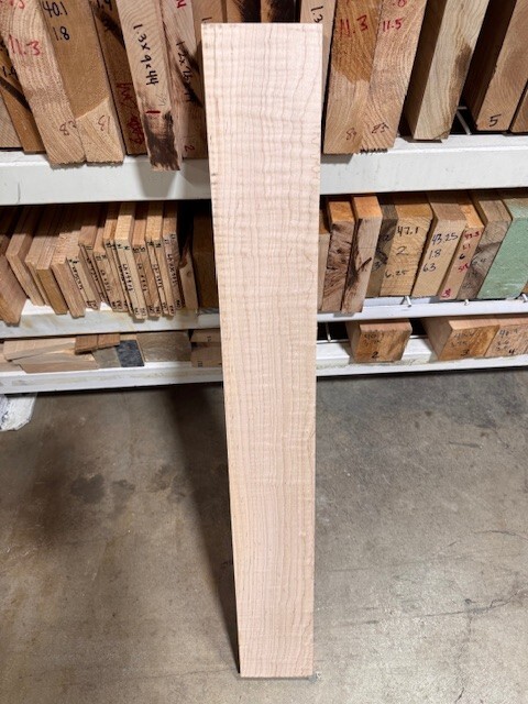 Curly Flame Maple 🍁 Bass Guitar Neck 1.3” X 4.75”x37” Figure KD