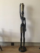 Hagenauer Inspired - Large 113cm Tall -  Nude Nubian Woman Floor Sculpture