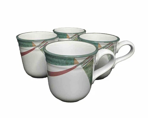 Set of 4 Noritake Stoneware New West Mugs 3 3/4” Japan