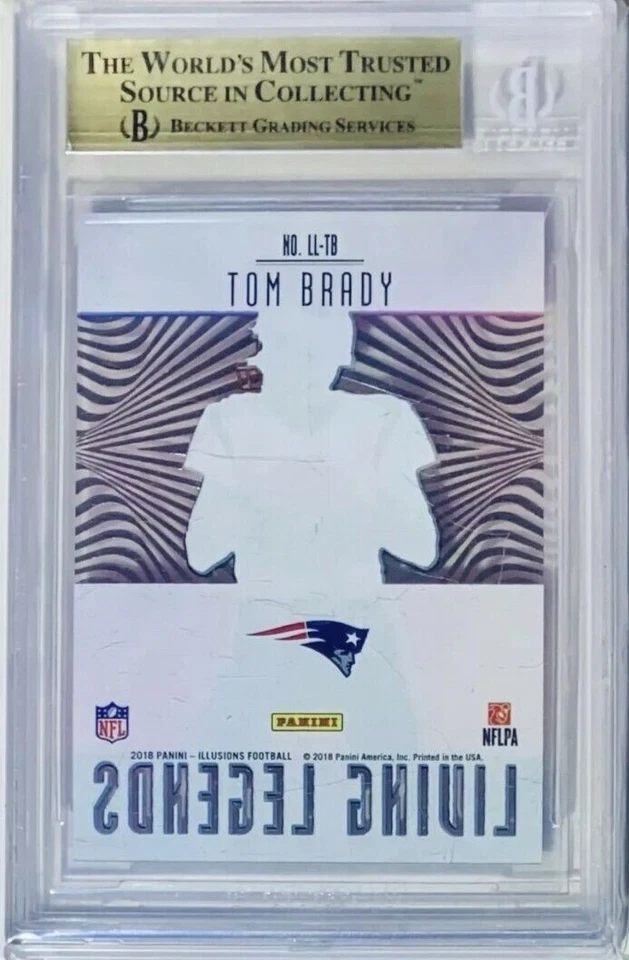 2018 Panini Illusions Living Legends Tom Brady /99 Red #5 BGS 9.5 Gem Mint SP 12 - Image 2 of 2