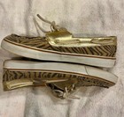 Sperry Topsider size 8 gold sequin animal print women’s shoes — photo 7