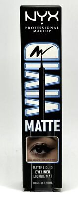 NYX Vivid Matte Liquid Eyeliner BLACK .06oz/2.0ml Full Size *NEW*