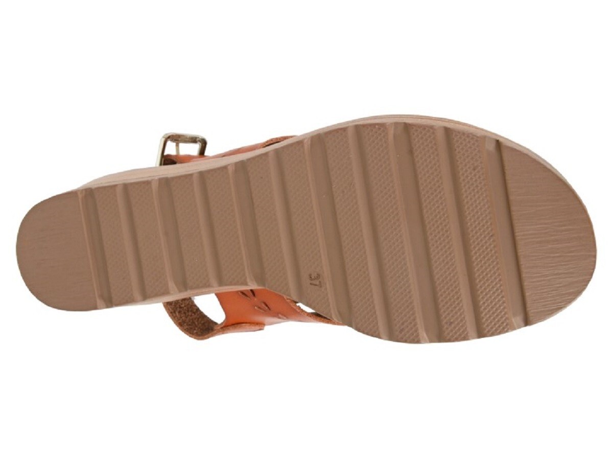 Cipriata L648 GAVINA Sandali Con Zeppa E Plateau Donna: Fibbia Incrociata E Suola Morbida - Marrone - 3