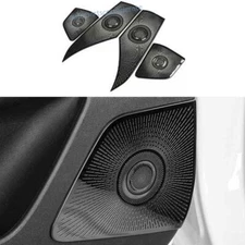 For Hyundai Elantra 2021-24 Black Steel Inner Door Speaker Audio Cover Trim