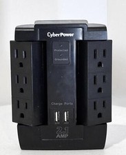 CyberPower Rotating Outlet Surge Protector With USB Ports