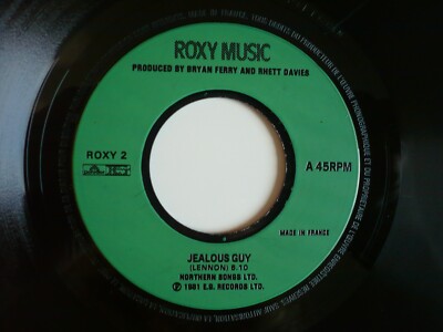 Roxy Music Jealous Guy 7'' Vinyl 1981 France Polydor 1st Press Single Bryan Ferry