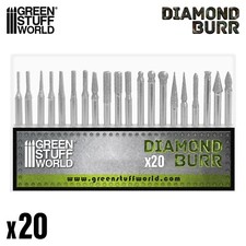 Set di 20 Frese Diamantate - 20 punte da 3,2 mm - trapani a mano - fresatrici