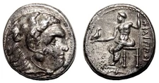 *AET* PHILIP III ARRHIDAIOS AR Drachma. EF. Scarce issue.