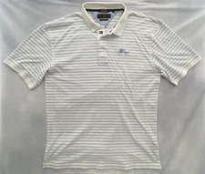 Tommy Hilfiger Mens XL TPC Sawgrass Striped White Polo Pima