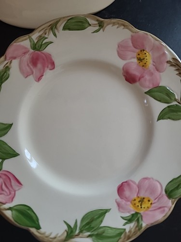 FOUR VINTAGE FRANCISCAN DESERT ROSE 6 1/4" BREAD & BUTTER PLATES - USA - Picture 5 of 8