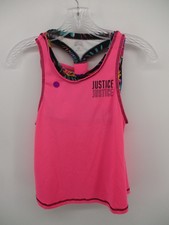 Justice Active 12 Sleeveless Scoop Neck Racerback Tank/Bra Combo Flaws