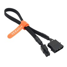 Molex to 4 Pin ATX Cable LP4 Male to ATX 4pin Male Sleeved 13-inch 2-Pack