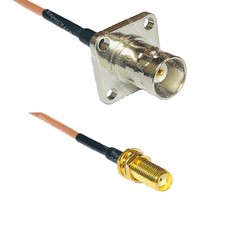 RG316 BNC Flange Female to SMA Female Long RF Cable Rapid-SHIP LOT