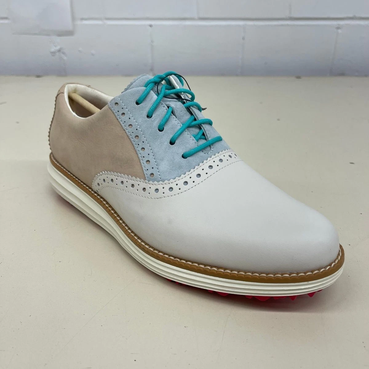 COLE HAAN Original Grand Short Wing Golf Women's Size US 9.5 Sesame
