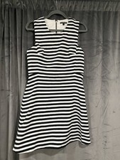 black and white stripe express size 10 work dress