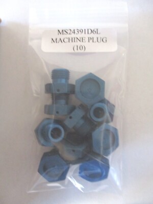 MS24391D6L Plug & Bleeder 9/16'' Aluminum Blue - Lot of 10 