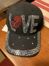 Rhinestone   LOVE Baseball Cap NWT