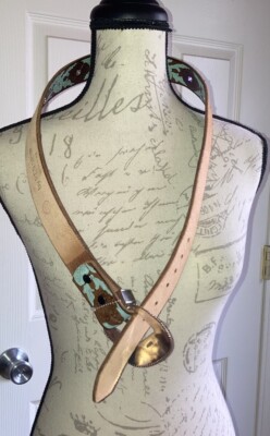 Vintage NWOT Red Spur Western Rodeo Cowgirl Bling Floral Tooled Leather Belt 34 Vintage NWOT Red Spur Western Rodeo Cowgirl Bling Floral  main image 4