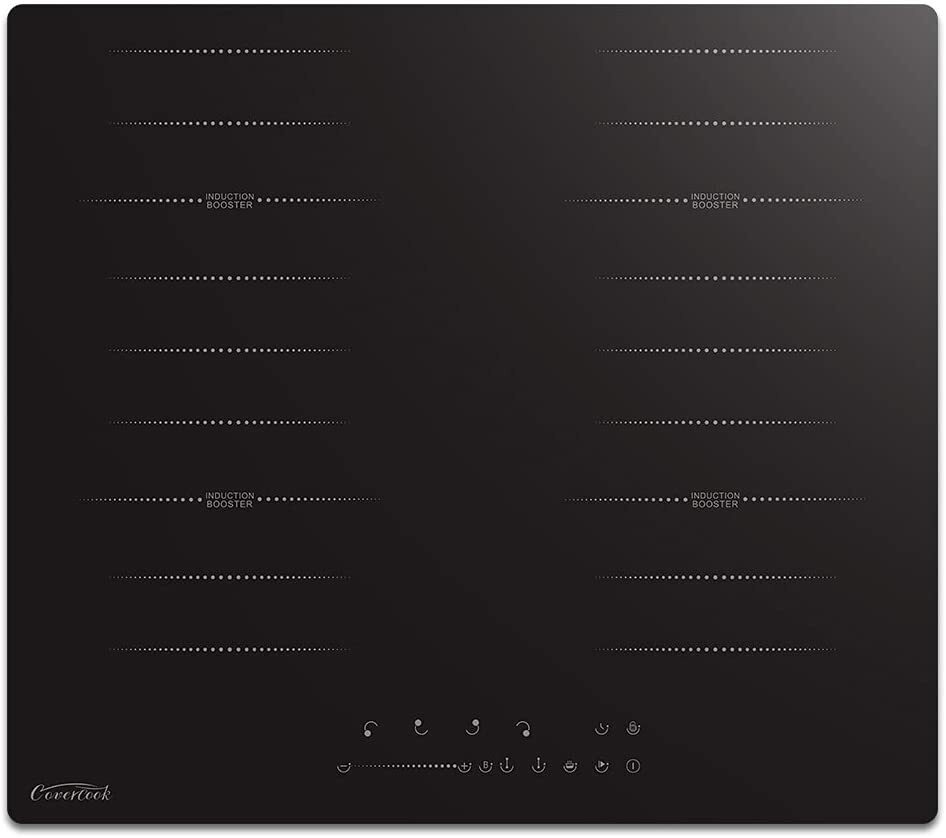 COVERCOOK 59cm Kochfeld Elektroherd Kochfeld mit 2 flexiblen Kochflächen