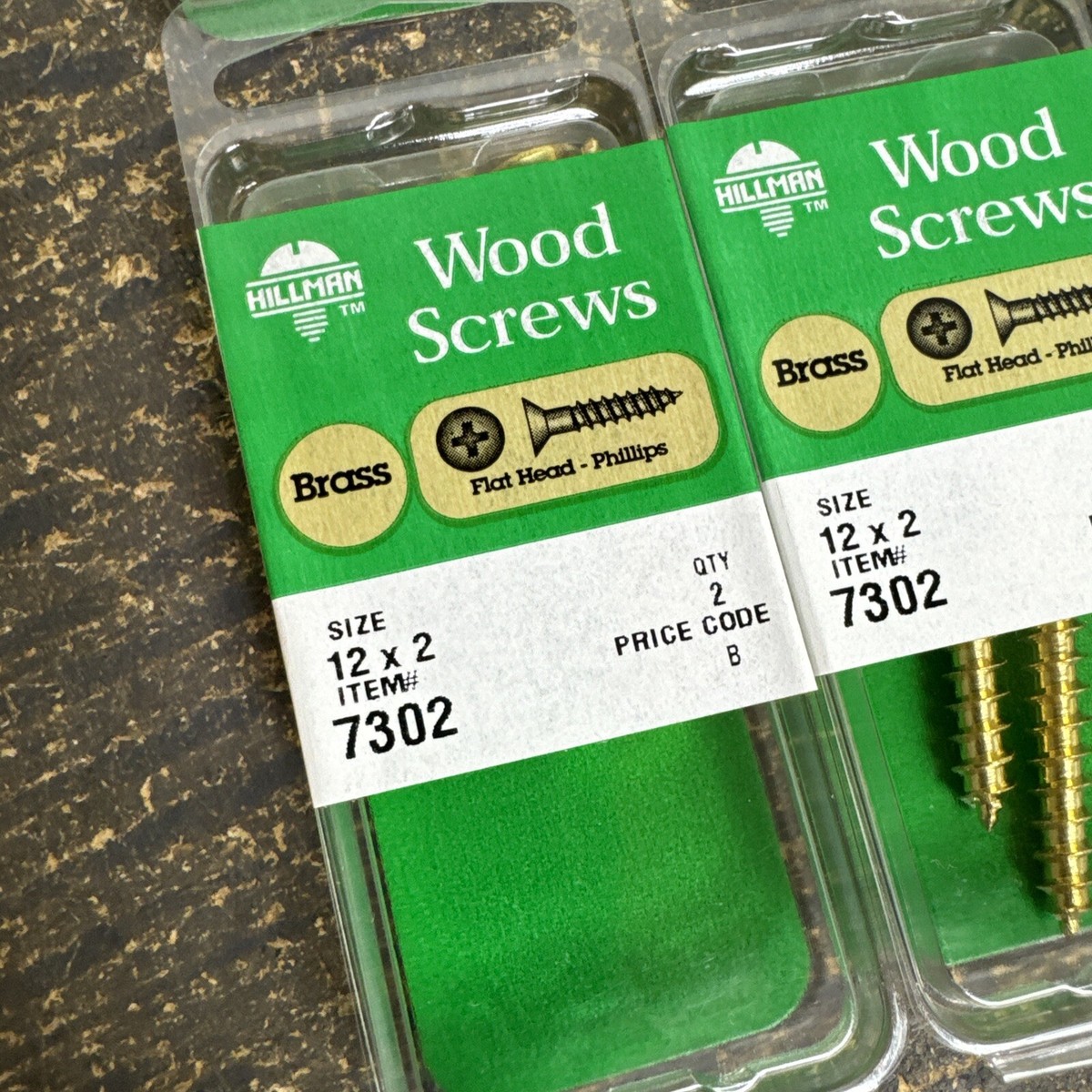 Hillman 12x2 Inch Brass Wood Screws - Phillips Flat Head 10-Pack For Woodworking