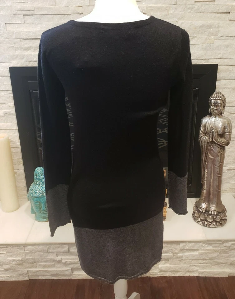 VESTIDO DE INVIERNO FILOSOPHY TEJIDO MEZCLA CACHEMIR NEGRO Foto 4 de 4