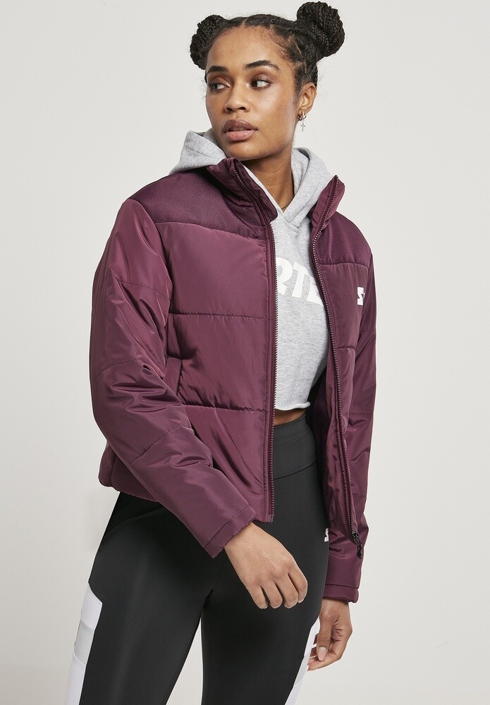 Женская пуховая куртка с логотипом Starter Black Label Damen Jacke темно-фиолетового цвета