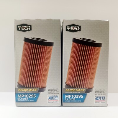 Super Tech Oil Filter MP11955 20,000 Mile Protection Made in USA- Lot of 2
