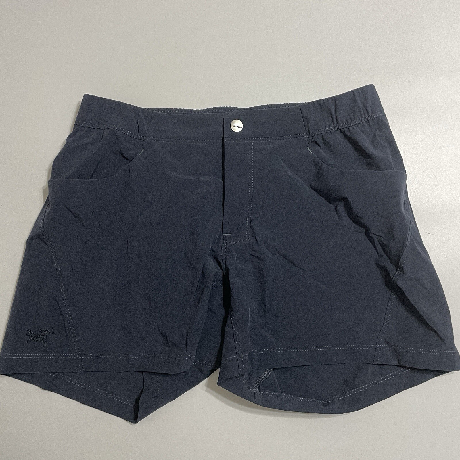 ARC'TERYX Arcteryx pantaloncino donna taglia 4 nylon asciugatura rapida escursionismo blu navy elastico in vita 28x4