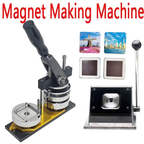 Macchina per fare magneti quadrati + tagliacarte 50*50 mm 2*2 pollici 100 pezzi materiali - Foto 1 di 6