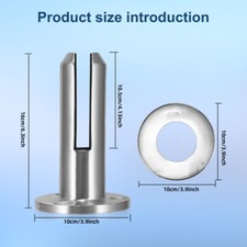 110CM Stainless Steel Glass Balustrade Posts Grade 316 Pole Clamp Railing Posts