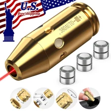 Red Dot Laser Bore Sighter Brass 380auto Bore Sight Kit for Pistol/Rifle/Handgun