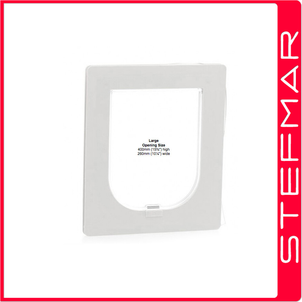 Petway Pet Door for Timber Doors Large White eBay