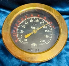 👀 Vintage GOTHAM Freon Pressure Industrial GAUGE 6" 👀