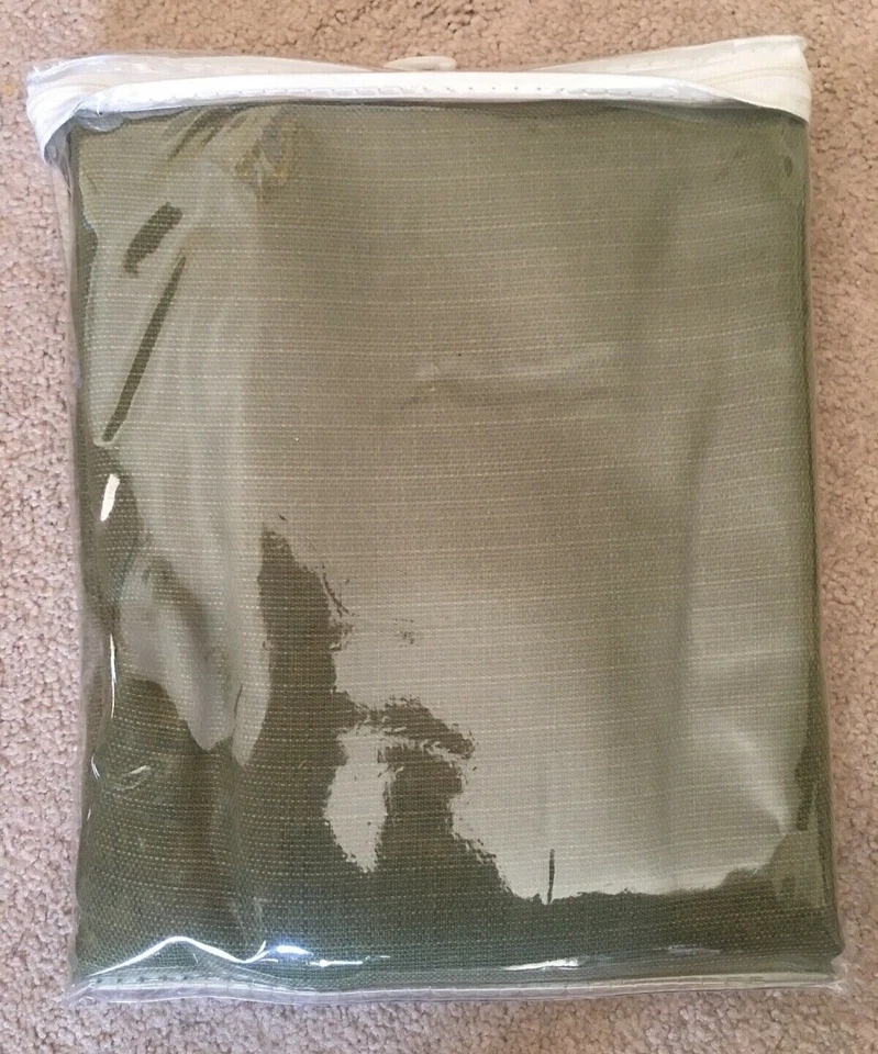 NEW BL Home Faux Linen Olive Green Drapery Window One Tab Top Panel 40in x 84in - Image 2 of 3