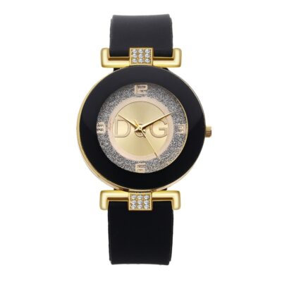 Simple black white quartz watches women minimalist design