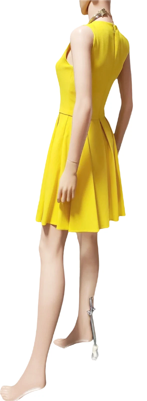 Abito giallo senza maniche A I 2015 Look #10 Versace 38 2