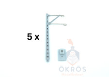 5 Stück Hobbex Oberleitungsmaste Leiter mit langem Ausleger DB, DR,  2. Wahl, N