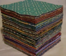 JUMBO Lot of 100 6" X 6" SQUARES *PRECUT*  100% Cotton Fabric NO DUPLICATES!